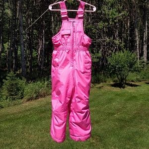 Pink snow pants